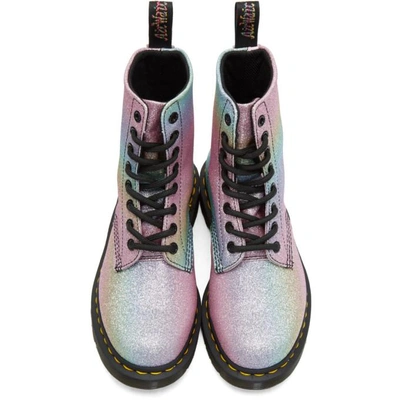 Shop Dr. Martens' Multicolor Pascal Rainbow Glitter Boots