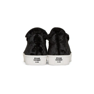 Shop Opening Ceremony Black Velvet Didi Ruffle Sneakers