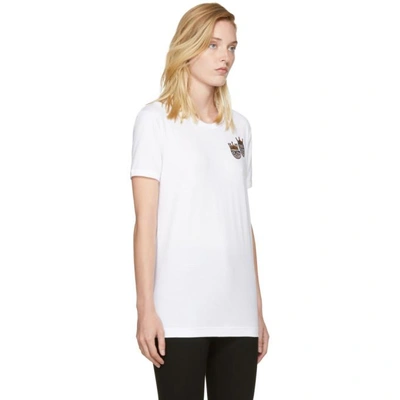 Shop Dolce & Gabbana White Crown Designers T-shirt