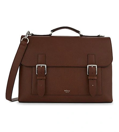 Mulberry Chiltern Leather Briefcase In Oak