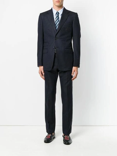 Shop Gucci Signoria Two Piece Suit - Blue