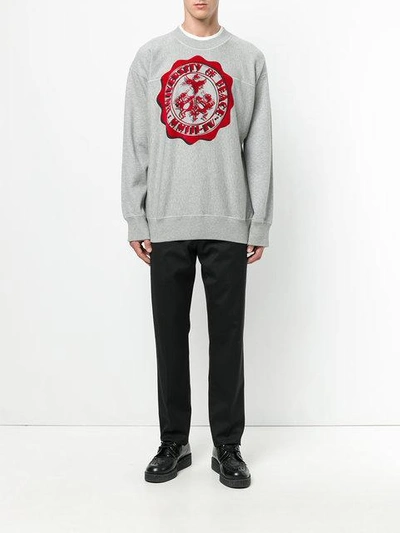 Shop Vivienne Westwood Anglomania University Of Peace Sweatshirt In Grey