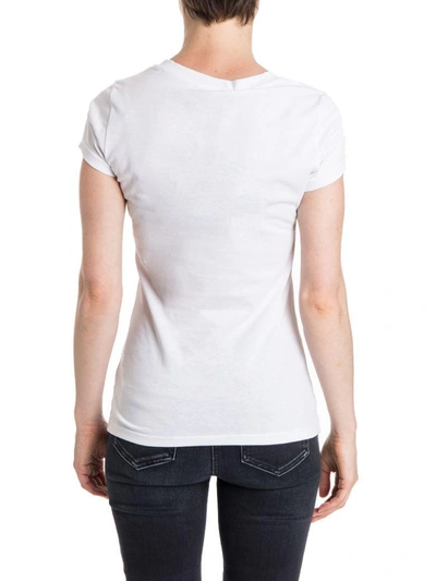Shop Philipp Plein Albany Love Cotton T-shirt In White