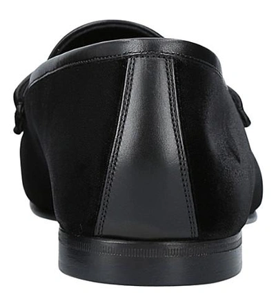 Shop Tom Ford Valois Chain-detail Velvet Loafers In Black