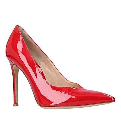 Shop Gianvito Rossi Paris 105 Patent-leather Court Shoes In Red