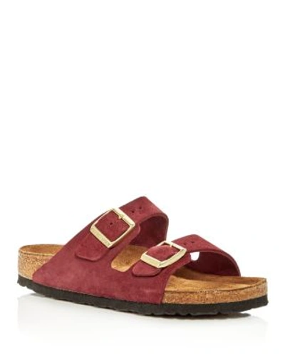 Birkenstock Women's Arizona Suede Slide Sandals In Red