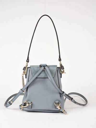 Shop Chloé Faye Mini Backpack In Bfc Cloudy Blue