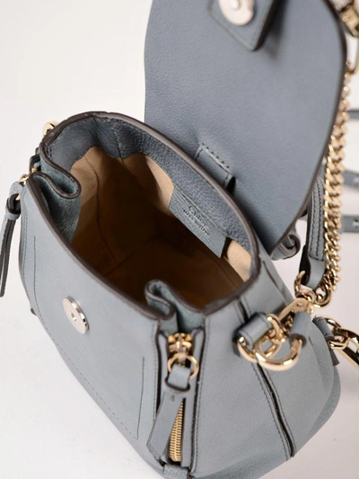 Shop Chloé Faye Mini Backpack In Bfc Cloudy Blue