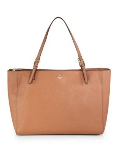 Shop Tory Burch York Buckle Tote In New Ivory