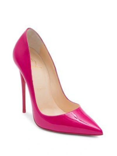 Christian Louboutin So Kate 120 Patent Leather Pumps In Pink/purple