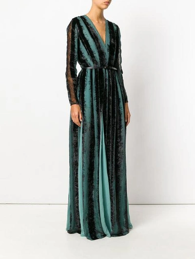 Shop Elie Saab V-neck Gown  In Green