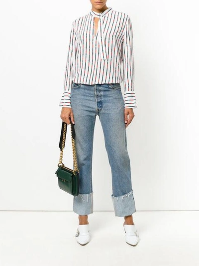 Shop Equipment Striped Long-sleeve Blouse In White