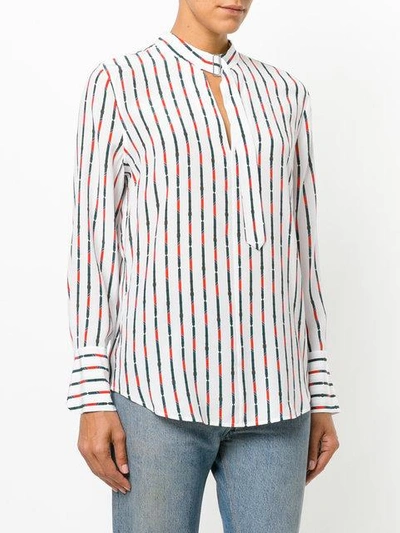 Shop Equipment Striped Long-sleeve Blouse In White