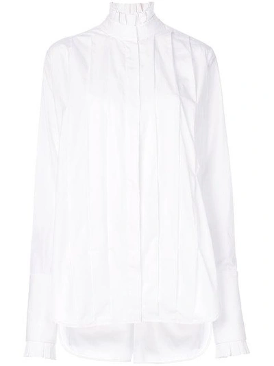 Shop Ellery Classic Fitted Shirt In White