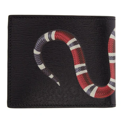 Black Leather Snake Wallet