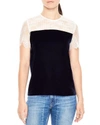 SANDRO ALICE VELVET CONTRAST TOP,E11065H