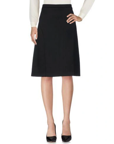 Shop Jil Sander Knee Length Skirt In Black