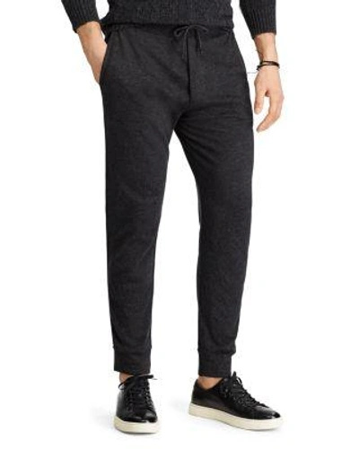 Polo Ralph Lauren Tapered Knit Jogger Pants In Black