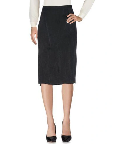 Shop Lanvin 3/4 Length Skirt In Black