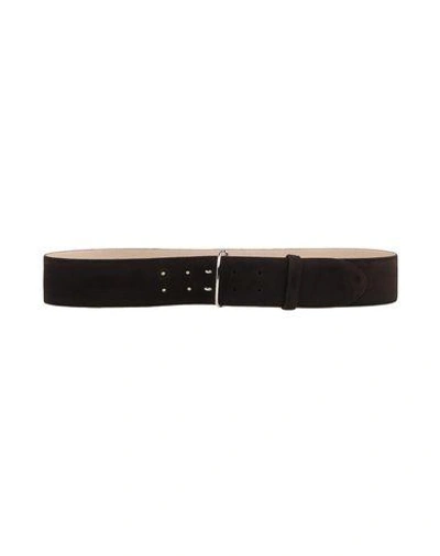 Shop Prada Regular Belt In Dark Brown