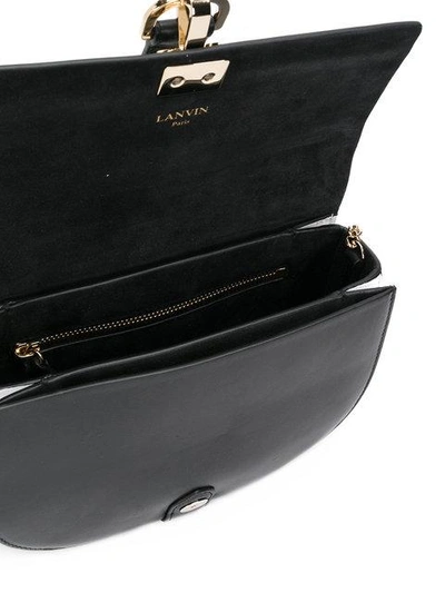 Shop Lanvin Lien Shoulder Bag In Black