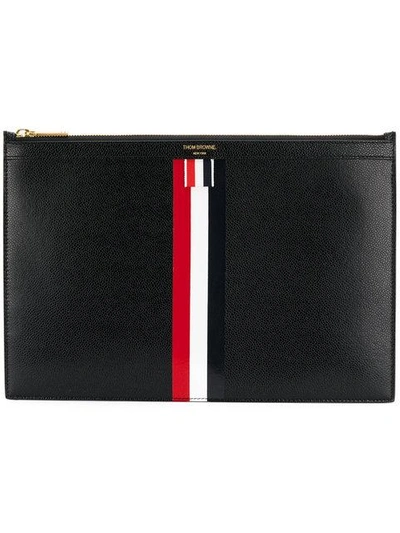 Thom Browne Tricolour Zipper Tablet Holder