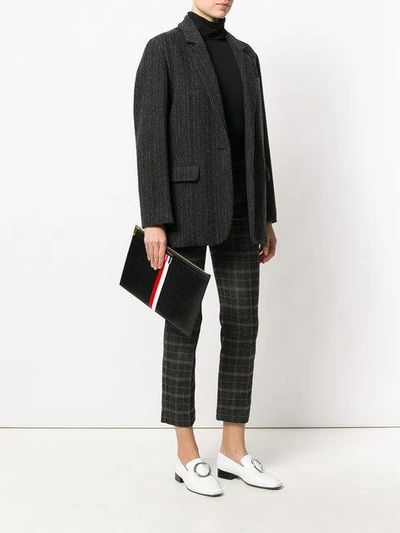 Thom Browne Tricolour Zipper Tablet Holder