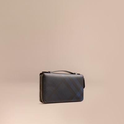 burberry london check travel wallet