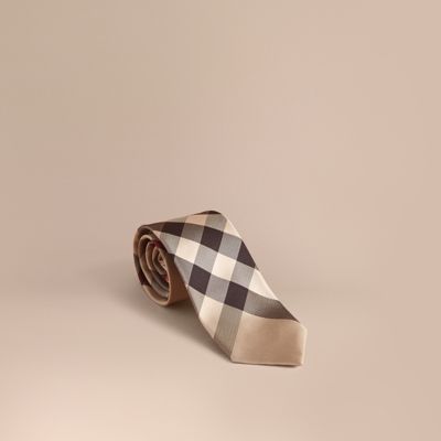 Burberry Modern Cut Check Silk Tie In New Classic Check | ModeSens