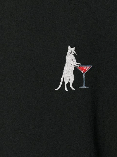 Shop Saint Laurent Cat Martini Print T-shirt