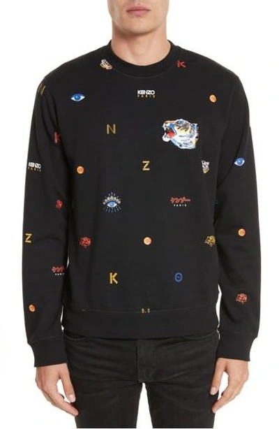 Shop Kenzo Allover Classic Tiger Sweater In Black