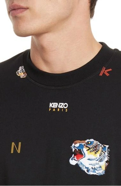 Shop Kenzo Allover Classic Tiger Sweater In Black