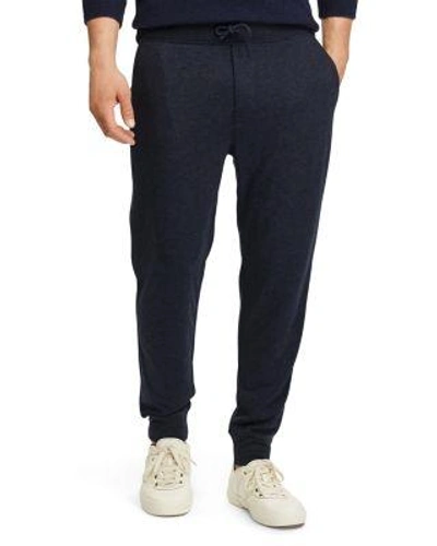 Shop Polo Ralph Lauren Tapered Knit Jogger Pants In Winter Navy