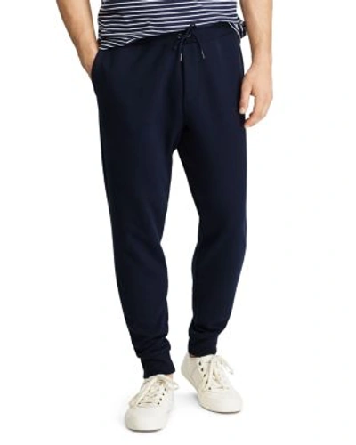 Shop Polo Ralph Lauren Double-knit Jogger Pants In Aviator Navy