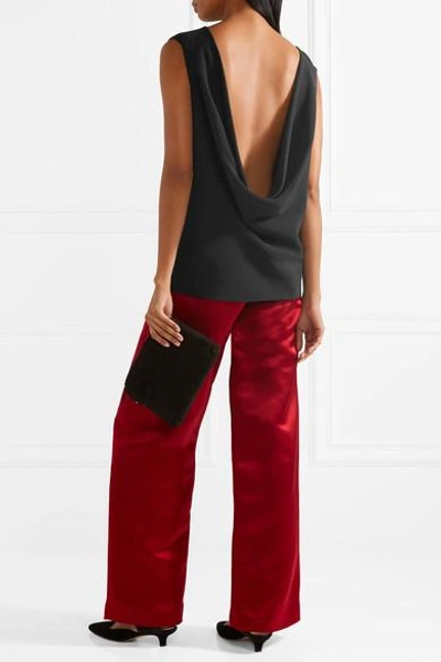 Shop The Row Sandra Draped Silk-crepe Top