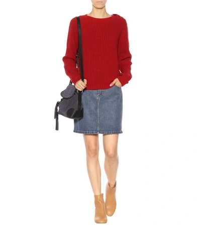 Shop Apc Joëlle Wool And Cashmere Sweater In Red