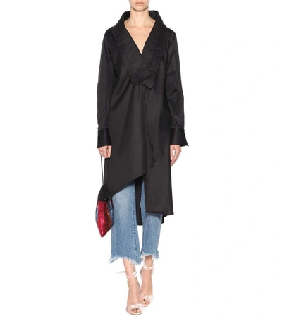 Shop Johanna Ortiz Ringo Cotton Dress In Black
