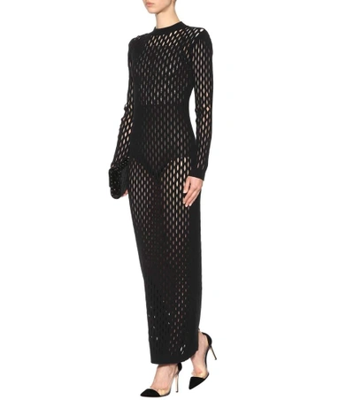 Shop Balmain Maxidress In Black