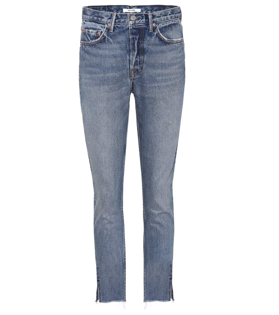 Grlfrnd Karolina Cropped Jeans In Blue | ModeSens