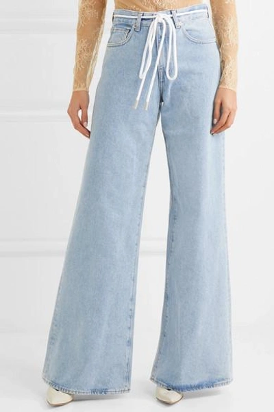 Shop Off-white High-rise Wide-leg Jeans
