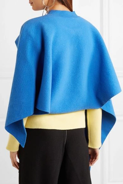 Shop Jw Anderson Cape-effect Two-tone Wool And Cashmere-blend Sweater