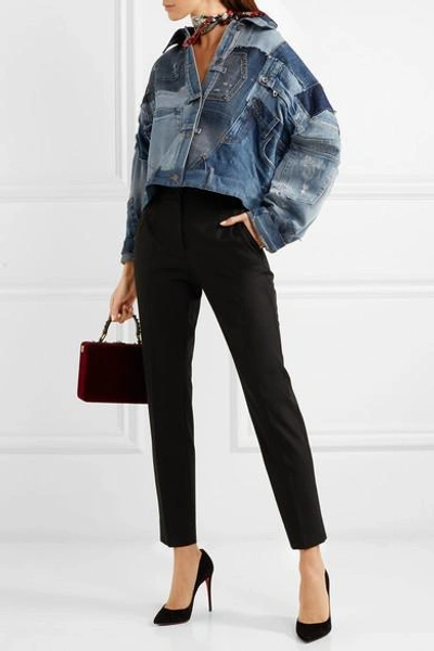 Shop Dolce & Gabbana Distressed Patchwork Denim Jacket