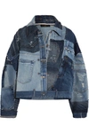 DOLCE & GABBANA DISTRESSED PATCHWORK DENIM JACKET