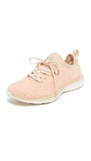 Apl Athletic Propulsion Labs Techloom Phantom 3d Mesh Sneakers In Blush/cream