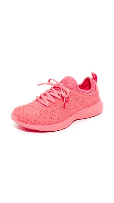 Shop Apl Athletic Propulsion Labs Techloom Phantom Sneakers In Fire Coral