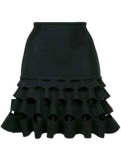 Shop Dion Lee Slash Ruffle Mini Skirt