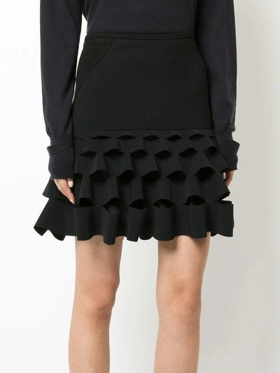 Shop Dion Lee Slash Ruffle Mini Skirt