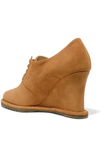 Shop Bottega Veneta Suede Wedge Ankle Boots