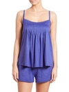 Hanro Juliet Shorty Pajamas In Electric Blue