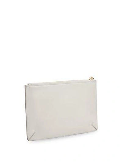 Shop Anya Hindmarch Loose Pocket Leather Pouch In Grey